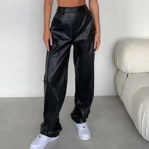 SLA the Label black leather pants